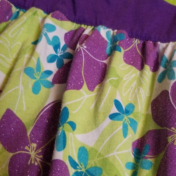 Purple flower glitter dress - Picture 2 of 4